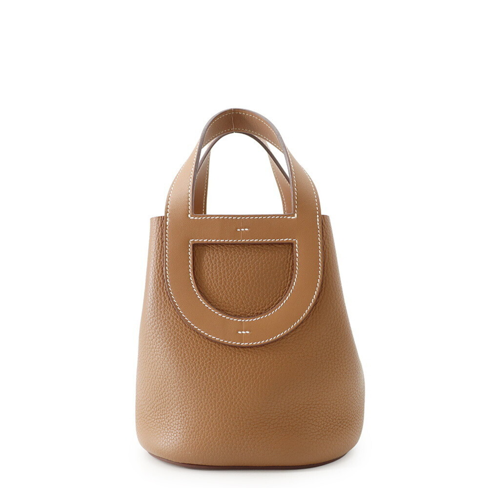 Hermes In the Loop Tote Bag, 18cm, Gold, Taurillon Clemence Leather, Swift W ...